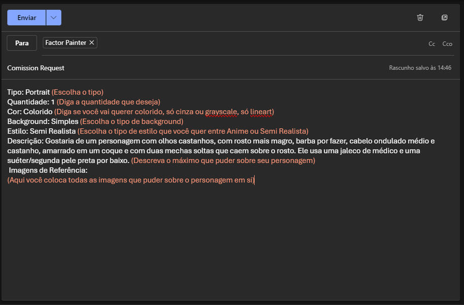 Exemplo de Email